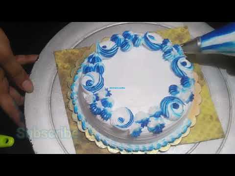 easy and simple decoration..........Vanilla flavour cake