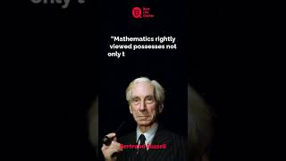 Mathematics rightly viewed | Bertrand Russell Quotes | whatsapp status | #shorts #motivation