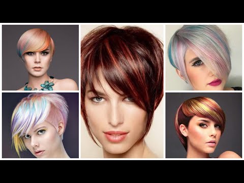 Pixie Cuts With Wild Color