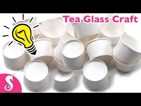 Cool Ideas of using Paper TEA GLASS | Best out of waste Crafts for Home Decor by Sonali's Creations Video