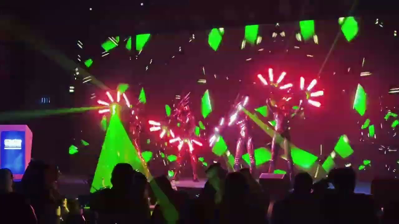 led laser mirror dance show performers entertainment for event