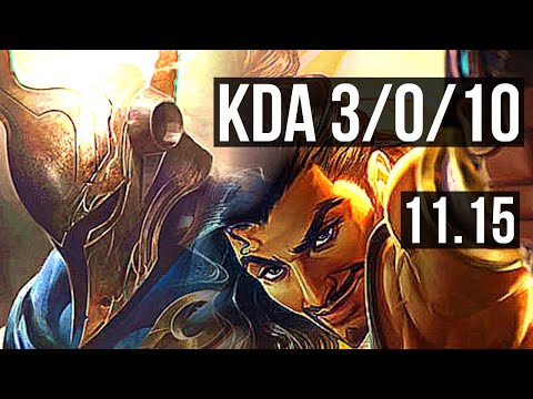 PANTHEON vs AKSHAN (MID) | 3/0/10, 69% winrate | KR Diamond | v11.15