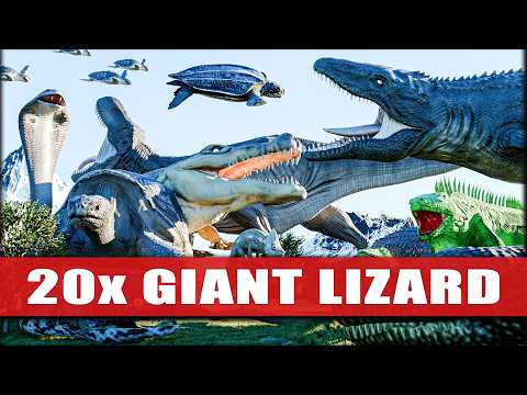 What If Reptiles Were 20x BIGGER?! 🐍🐍 3D Animated Size & Sound Comparison