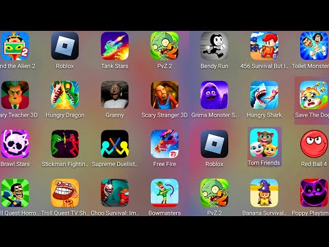 Bowmasters,Supreme Duelist,Granny,Poppy Playtime 3,Brawl Stars,Roblox,Scary Stranger 3D,Free Fire...