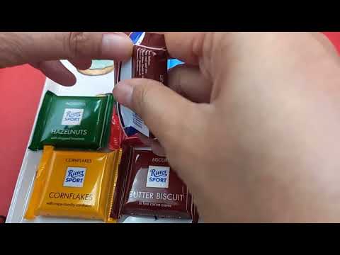 Unpacking RITTER SPORT MINI Chocolate Mix