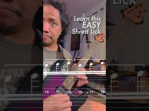 Easy Shred Lick! with TAB #shorts #shorts30