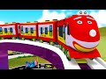 Rainbow Village Toy Train Cartoon Toy Factory Choo Choo Train Show