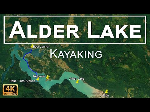 Alder Lake Washington Kayaking in 4K UHD with Drone Aerials