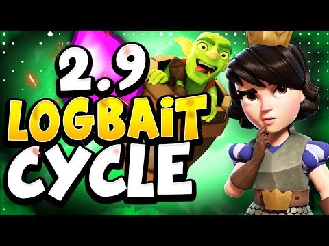 TOP LADDER with 2.9 LOGBAIT CYCLE! - CLASH ROYALE