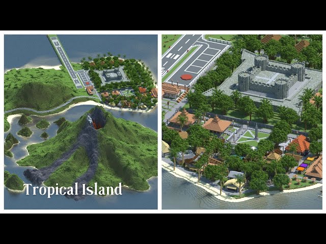 Little Village on the Tropical Island of Banda Neira Minecraft Map
