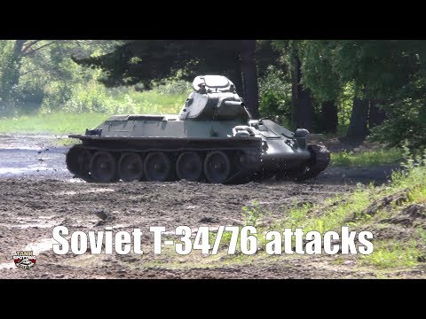 T-34/76 Attacks - Combat Demonstration at Finnish Armoured Division 75th Anniversary #14 [4K UHD]