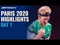 Davidovich Fokina Cracks Milestone; Cilic and Humbert Advance | Paris 2020 Day 1 Highlights