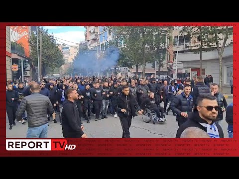 'Tirona Fanatics' marshojnë në stadium për derbin kundër Partizanit