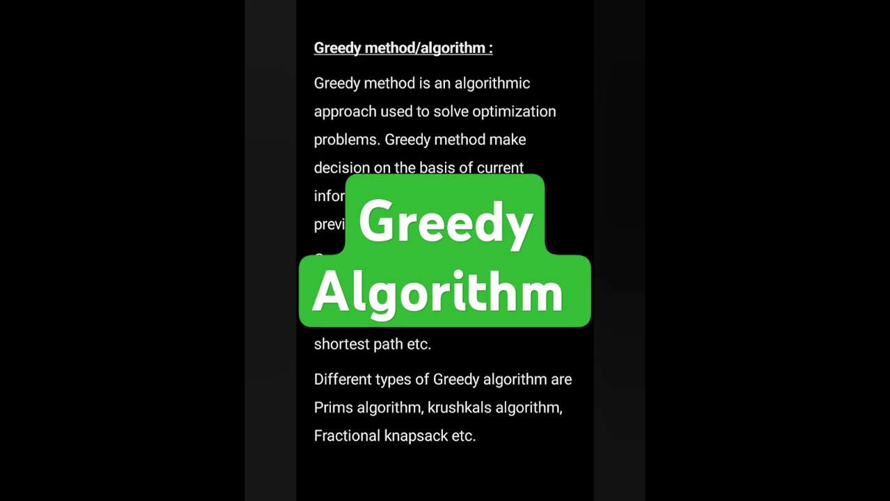 Greedy algorithm #shorts #computerscience #study #python #tutorial #algorithm #cs #how #3d #computer