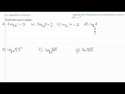  Logarithms, Find the Exact Value p3