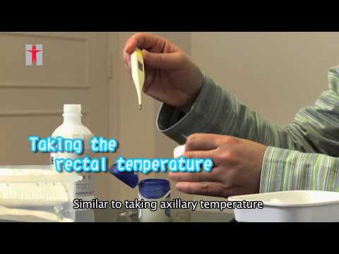 Schritte zur Verwendung eines digitalen Thermometers - Englisch