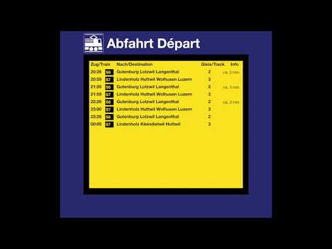 BLS / SBB Ansage - S6 nach Langenthal 3 Minuten später - in Madiswil