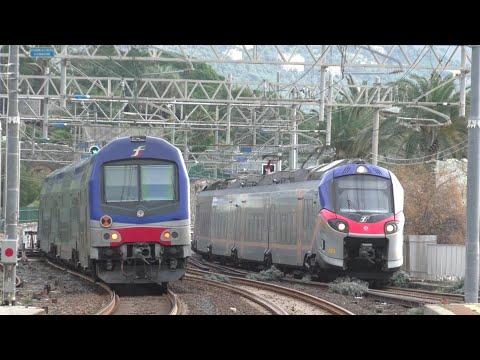 Il traffico ferroviario mattutino del levante ligure tra Nervi e Quarto! (passeggeri, merci, invii)