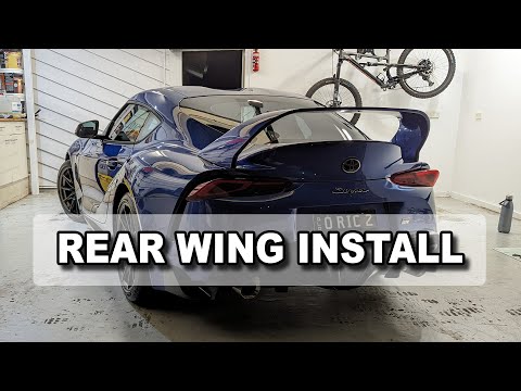 A90 Supra Wing Install - Zero Offset MB Style Carbon Fibre Spoiler