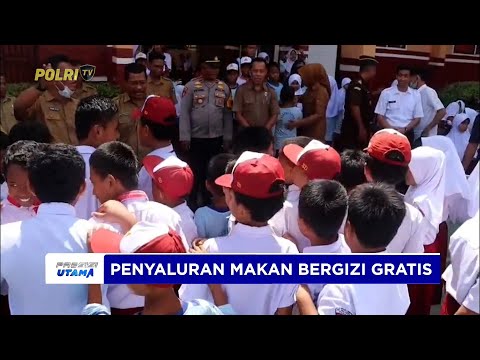 POLSEK WANGI-WANGI MEMANTAU PENYALURAN PROGRAM MAKAN BERGIZI GRATIS