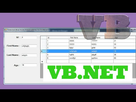 VB.NET - Get Selected Row Values From DataGridView Into TextBox In VB.NET [ With Source Code ]