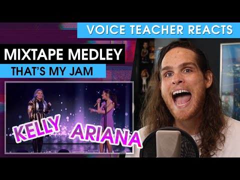 Voice Teacher Reacts to Ariana Grande and Kelly Clarkson - Mixtape Medley on The Tonight Show