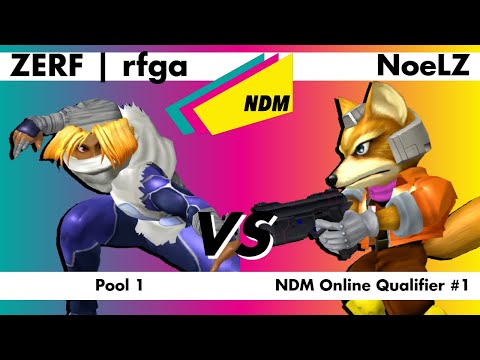 NDM Online Qualifier #1 - rfga (Sheik) vs. NoeLZ (Fox) Melee Pools