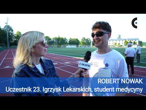 23. Igrzyska Lekarskie: student medycyny Robert Nowak mówi o zakończonym przed chwilą biegu na 1500 metrów.