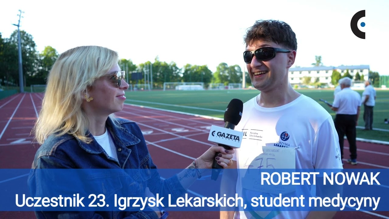23. Igrzyska Lekarskie: student medycyny Robert Nowak mówi o zakończonym przed chwilą biegu na 1500 metrów.