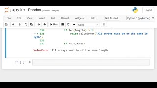 Value Error: All arrays must be of the same length | Python | Data Science | Pandas | Aryadrj
