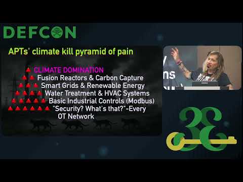 DEF CON 33 - Operational Twilight: APTs, OT, & geopolitics of a dying climate - Cybelle Oliveira