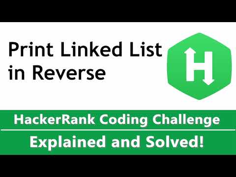 Print Linked List In Reverse Hackerrank Solution Coded In Python