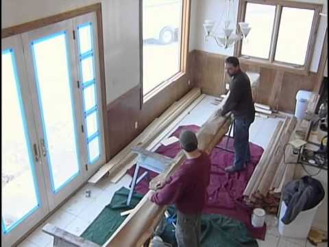 Log Circle Stairway laminated Handrail, built on site?