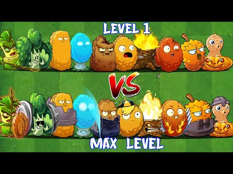 PvZ 2 Discovery - All DEFENSE Plants Level 1 vs Max Level - Which Plant 's Best?