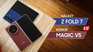 Honor Magic V5 vs Samsung Galaxy Z Fold7: Camera, Speakers, Gaming Battery Life!