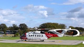 preview picture of video 'Sumburgh Coastguard helicopter taking off from Aberdeen Royal Infirmary'