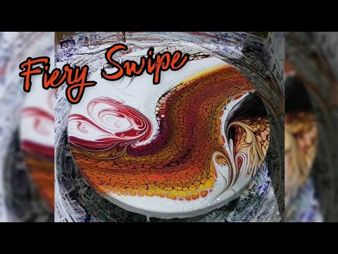 Swipe On Fire! | Sheleeart Style | Acrylic Fluid Art