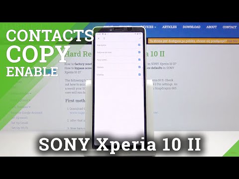 How to Copy Contacts in SONY Xperia 10 II – Transfer Contacts