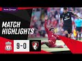 Match highlights | Liverpool 9-0 AFC Bournemouth | Premier League