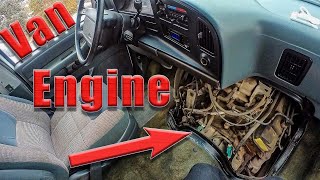 How To Access a 96 Ford E-150, E-250, and E-350 Engine from Inside the Van | Dog House Removal