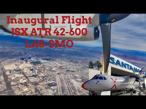 EPIC INAUGURAL JSX ATR 42-600 FLIGHT - LAS VEGAS TO SANTA MONICA AIRPORT! TAKEOFF TO TOUCHDOWN W/ATC