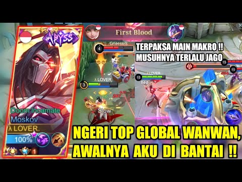 TOP GLOBAL MOSKOV DI BANTAI SAMA WANWAN, KALAH MEKANIK, AKU LANGSUNG MAIN MAKRO - MOBILE LEGENDS