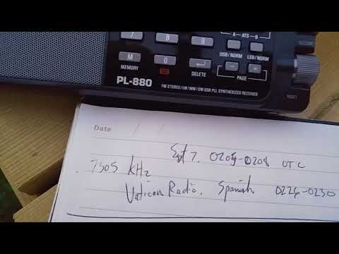 Vatican Radio, Sept 07 2017 0226 0228 UTC on Tecsun PL880