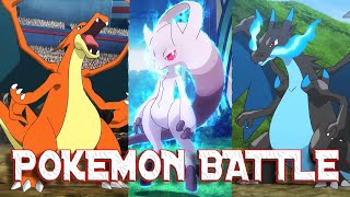 Pokemon Battle: Mega Charizard X VS Mega Charizard Y/Mega Mewtwo X VS Mega Mewtwo Y