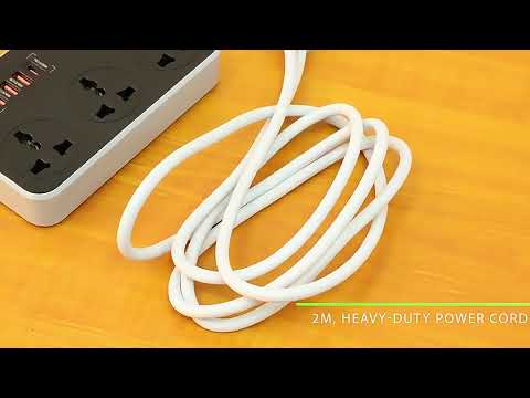 Сетевой фильтр удлинитель 3 EU розетки с 4USB 2м с защитой с заземлением Ldnio 2500W 10A PD20W Черный (SC3412) - фото 1 - id-p1736044653