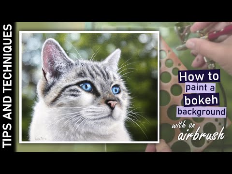 How to create a bokeh background with an airbrush