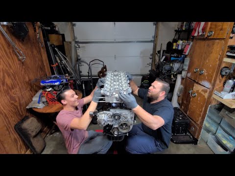 toyota supra 7mgte cylinder head installation.