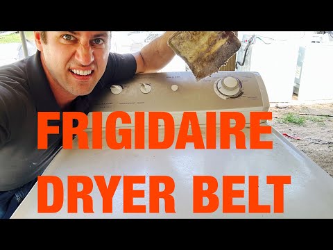 How to change an old Frigidaire dryer belt | clean out the lint trap for surprises 😂