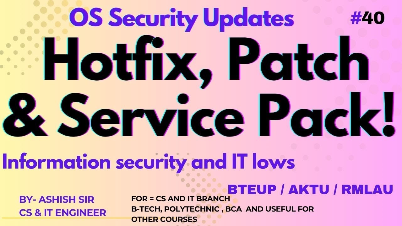 What Are Hotfix, Patch, and Service Pack in Operating System Security Updates  Complete Guide 2025