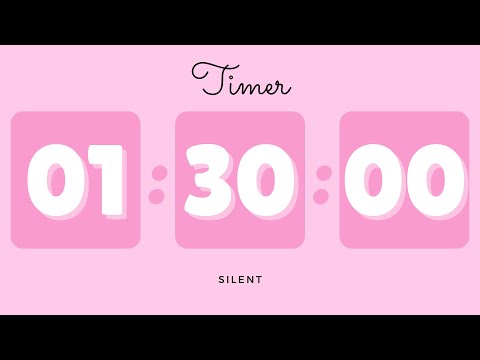 💖 1 Hour 30 Minutes Silent Timer with Cute Ending Alarm | Barbie Timer